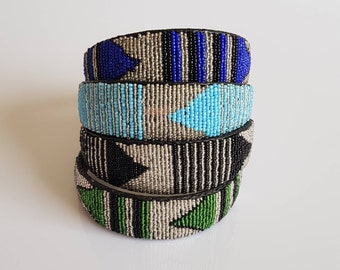 African headband , African bead head band , Kenyan head bands , ethnic head band.