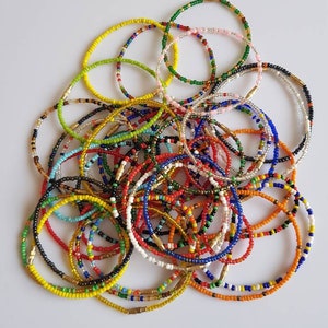 African bracelets, beaded bracelets,Colorful bracelets, Handmade African bracelets. image 2