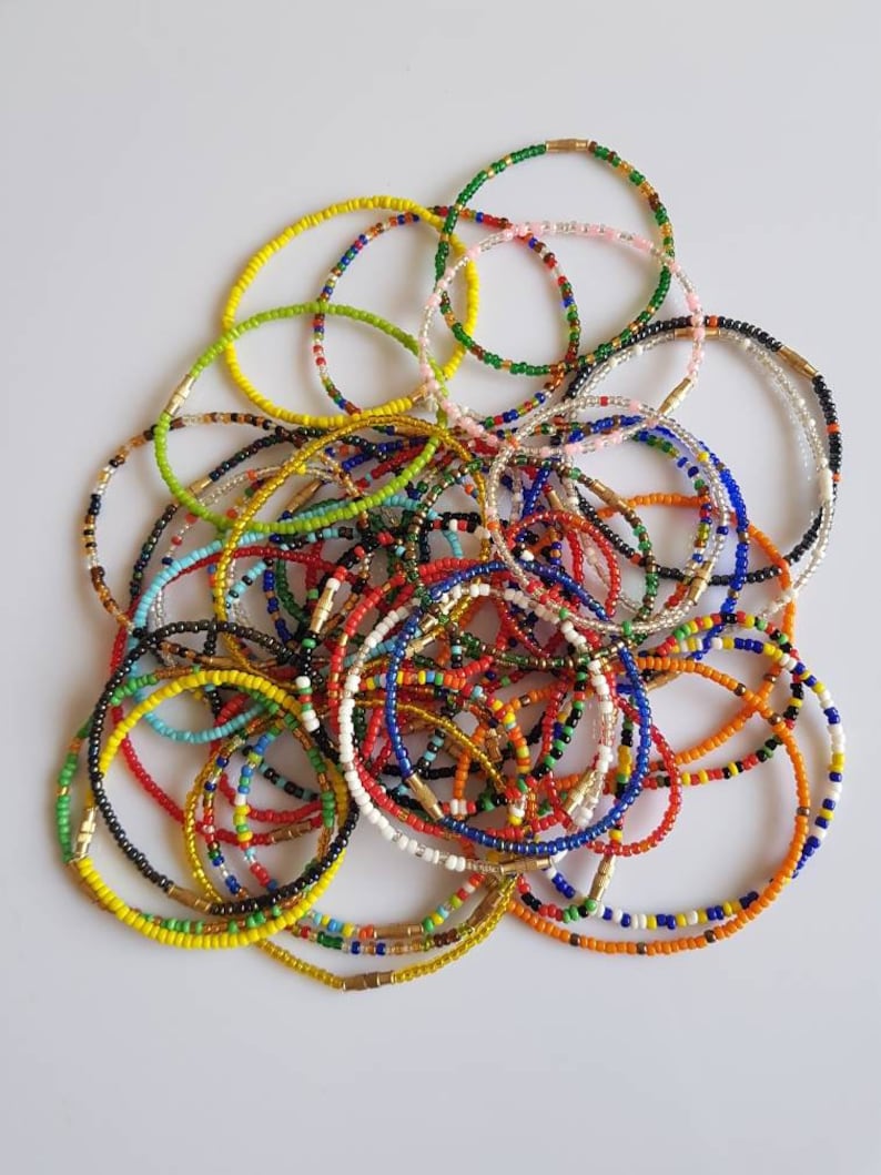 African bracelets, beaded bracelets,Colorful bracelets, Handmade African bracelets. image 2