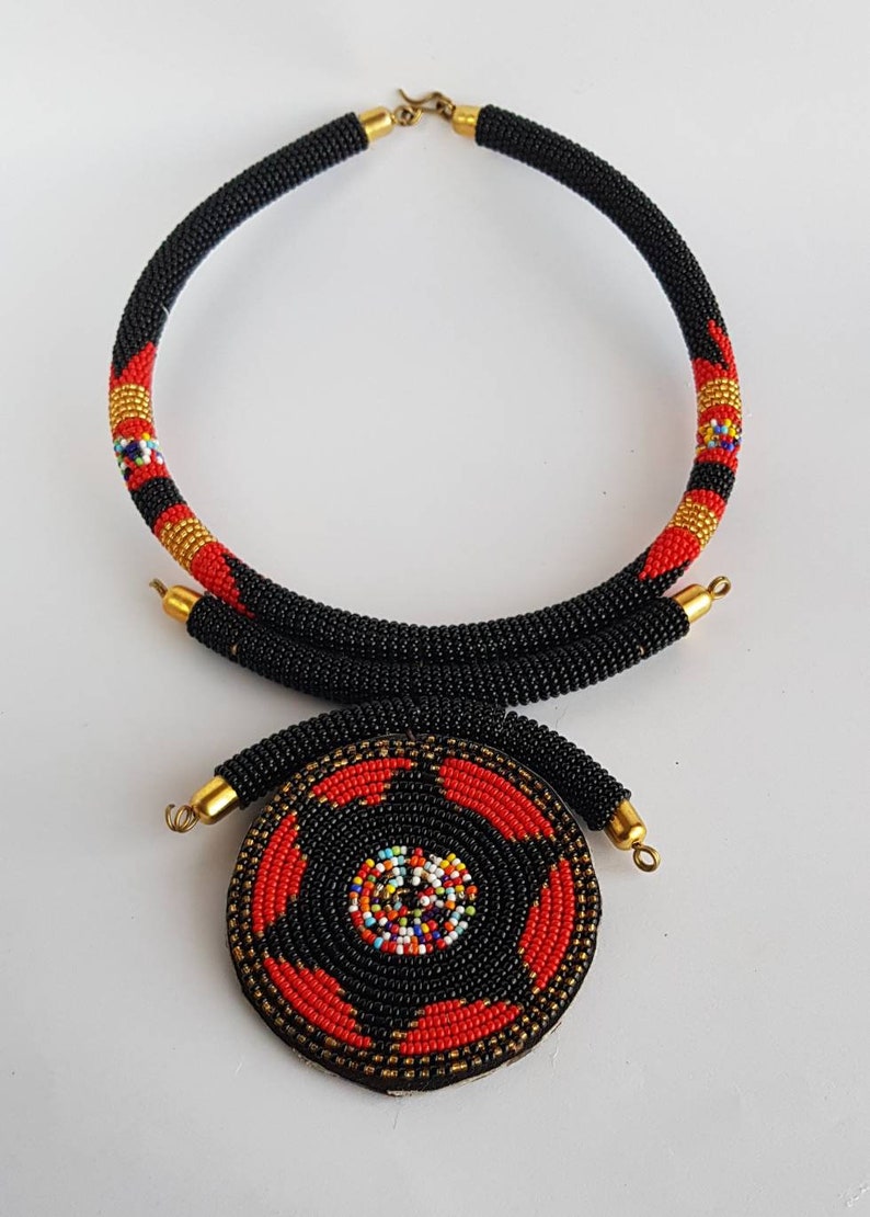 large african bead necklace