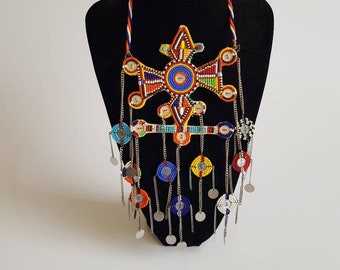 Maasai wedding necklace , Colorful necklace for women, African maasai necklace, Masai necklace, African wedding necklace.