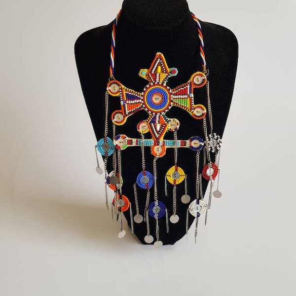 Maasai wedding necklace , Colorful necklace for women, African maasai necklace, Masai necklace, African wedding necklace.