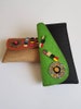 Set of 2 African clutch bags , Large beaded clutch bags , green clutch bag , brown clutch bag. 