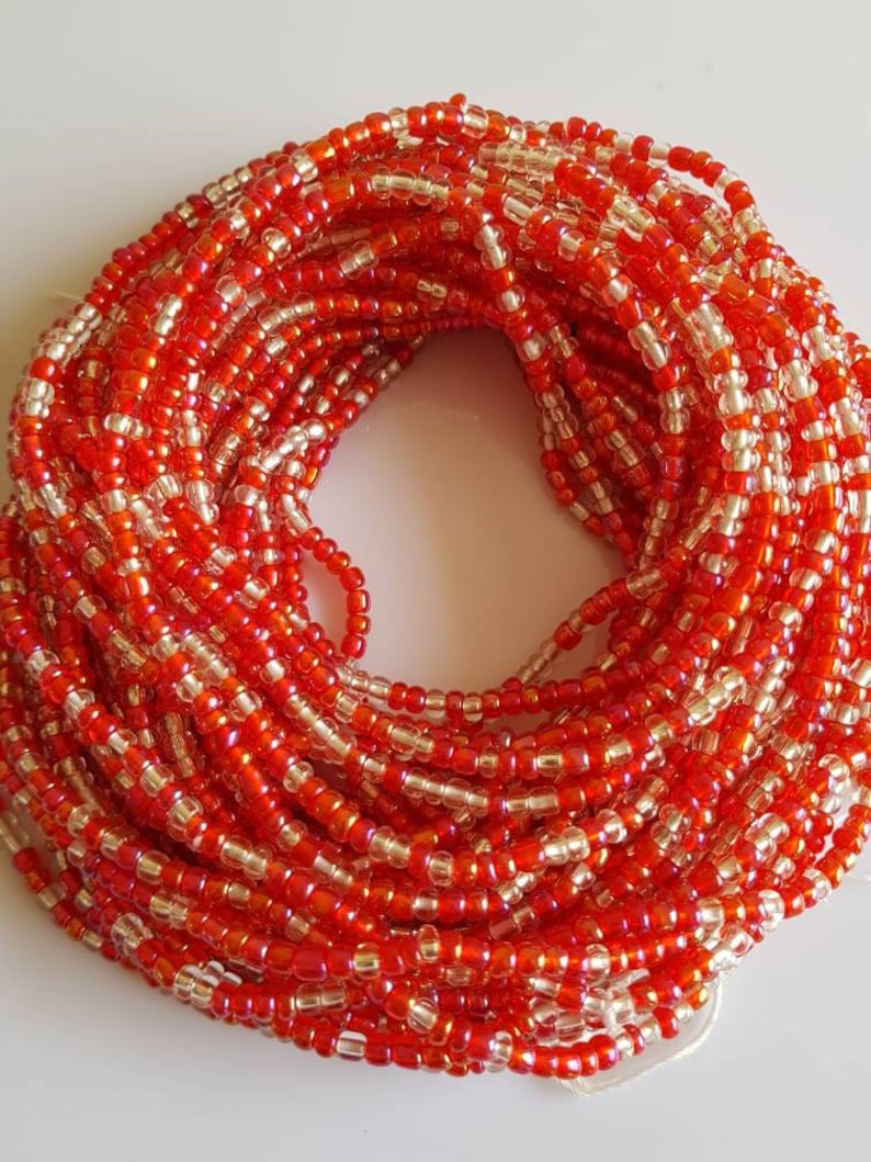 Colorful waist beads Gold waist beads. Tie on waist beads African tie on waist beads Tummy beads