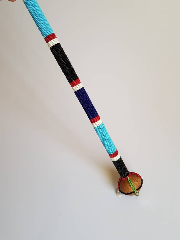 Maasai Walking Stick , Beaded Talking Stick , Maasai Rungu , Gift for Men.  