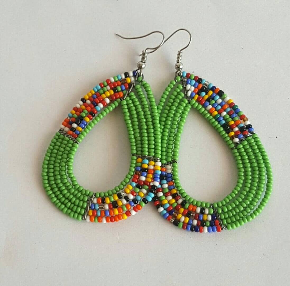African Earrings Maasai Earrings African Jewellery Beaded Etsy España