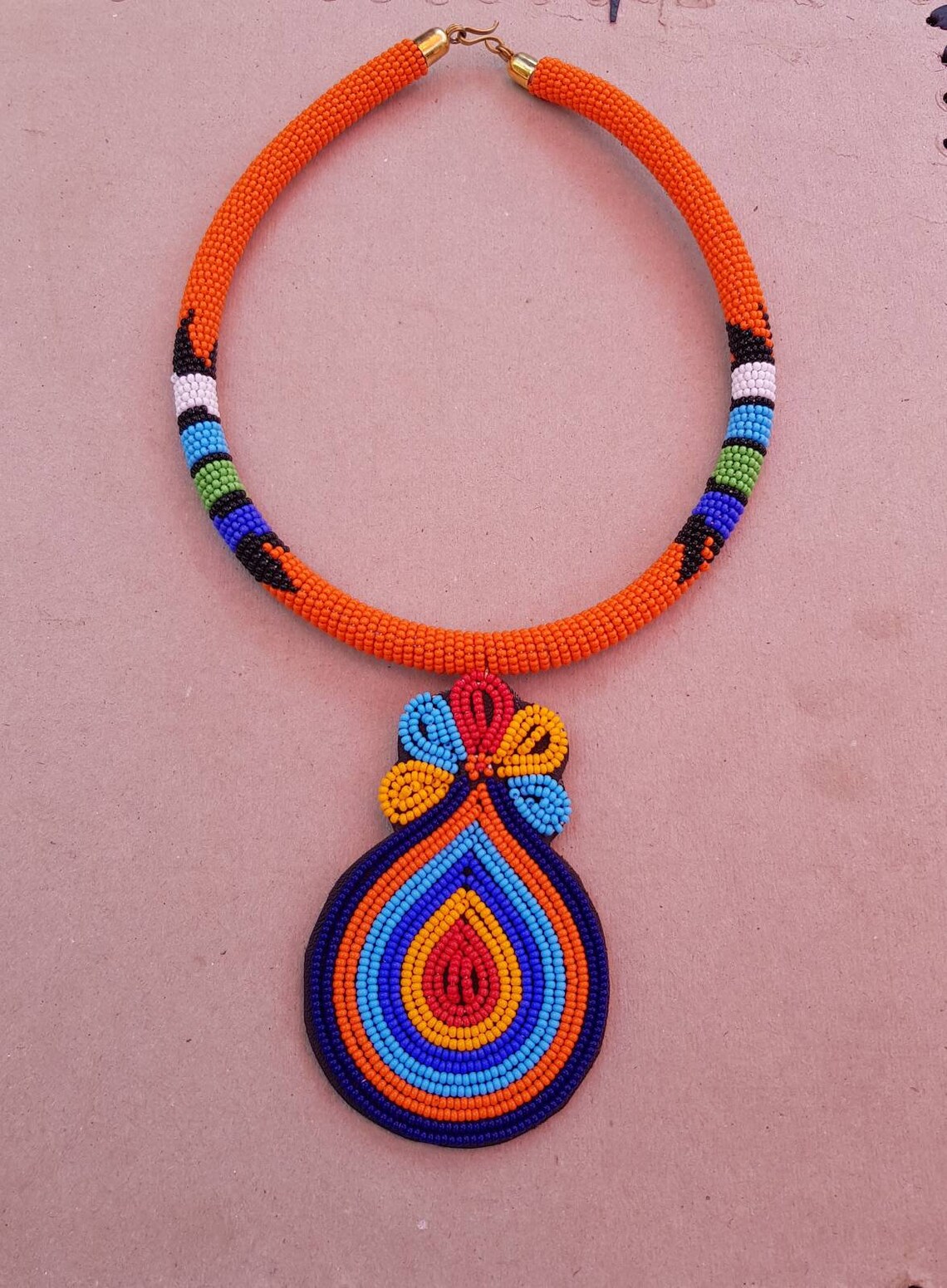 African Pendant Necklace African Necklace for Women Afican Etsy