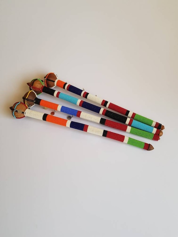 Maasai Walking Stick , Beaded Talking Stick , Maasai Rungu , Gift for Men.  