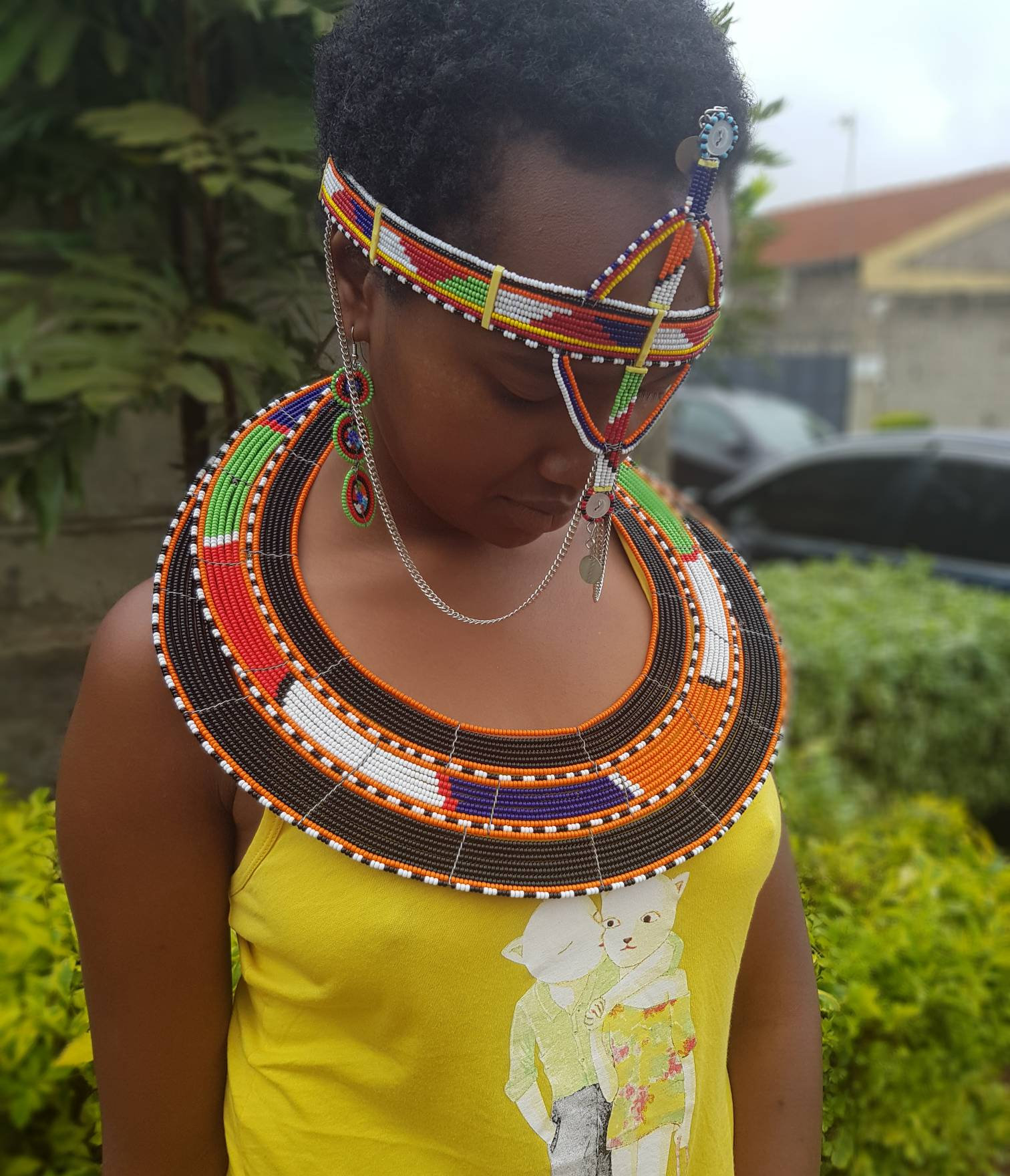 Yellow Maasai Collar 01 | Handmade in Tanzania