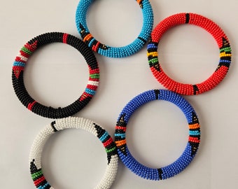 5pcs Maasai wholesale bracelets , African bangles , Unisex assorted bracelets, maasai bangles , African bracelets.