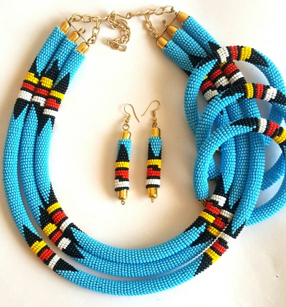 South African Necklace Drop Choker – African Traditional Home and Wear