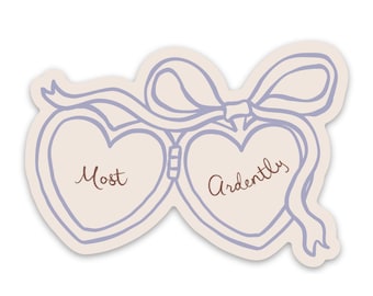Most Ardently Sticker – Mr. Darcy Pride & Prejudice Quote