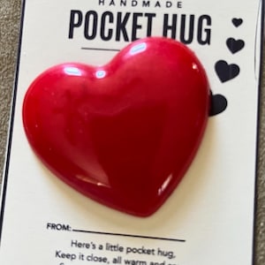 Pocket Hugs Resin Pocket Hugs Keepsake Pocket Hugs pocket Heart Handmade  Gift