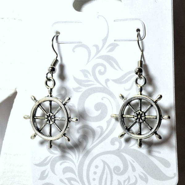 LaBenie Dangle Blue Boat/Ship Wheel Charm Bead - Metal Alloy Charm For Bracelets & Necklaces - View #2