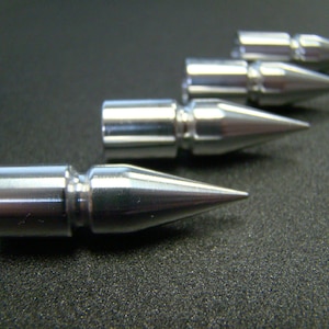 Valve stem caps Billet aluminum Long Spike  Hot rod 4 pack made in the USA