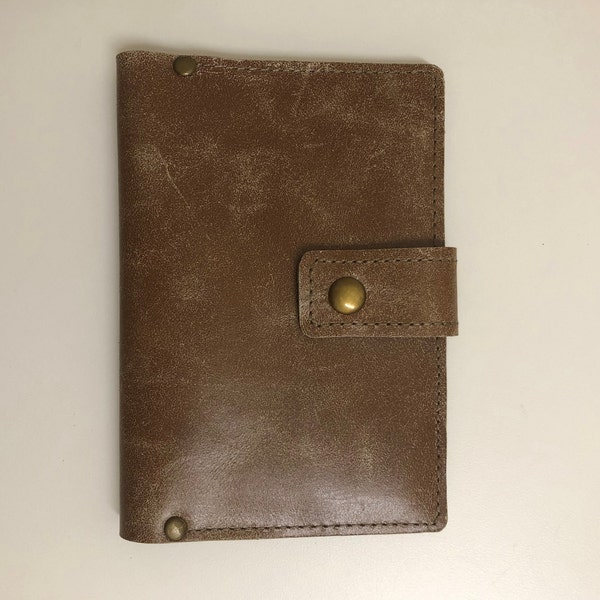 Brown Leather Passport Wallet