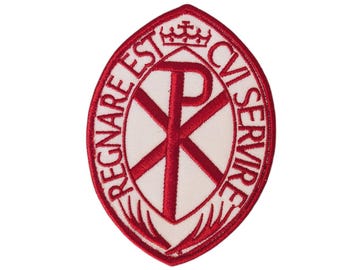 Geborduurde patch Sint-Stefanusgilde – opstrijk-/naaibadge | PX en motto