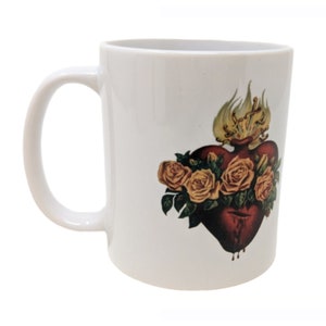 Three Sacred Hearts, Jesus, Mary and Joseph , Catholic Mug, Catholic gift, Stocking stuffer, Baptism, Holy Communion, Confirmation, Present