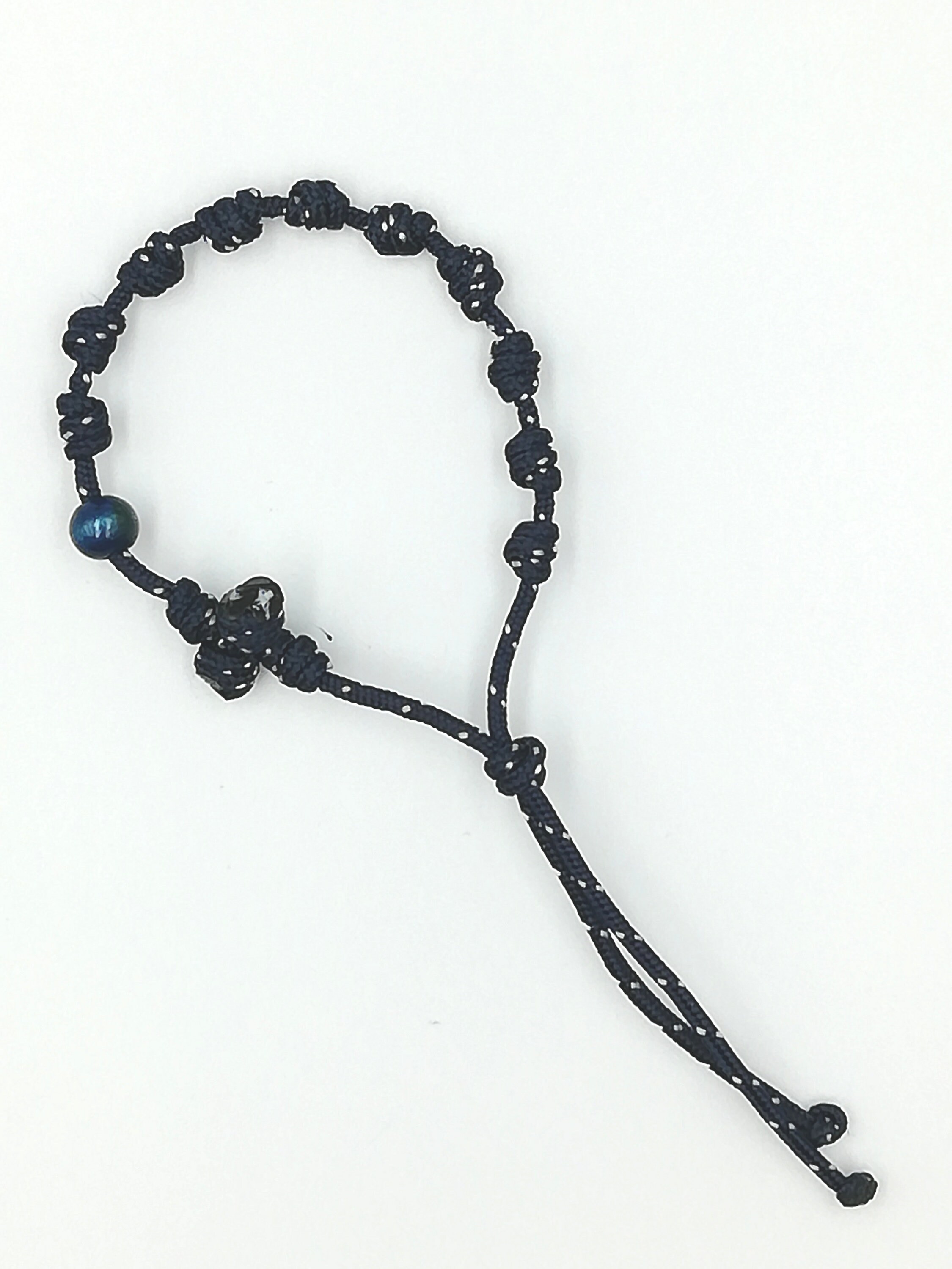 Paracord rosary bracelet One decade bracelet Knot Rosary Etsy