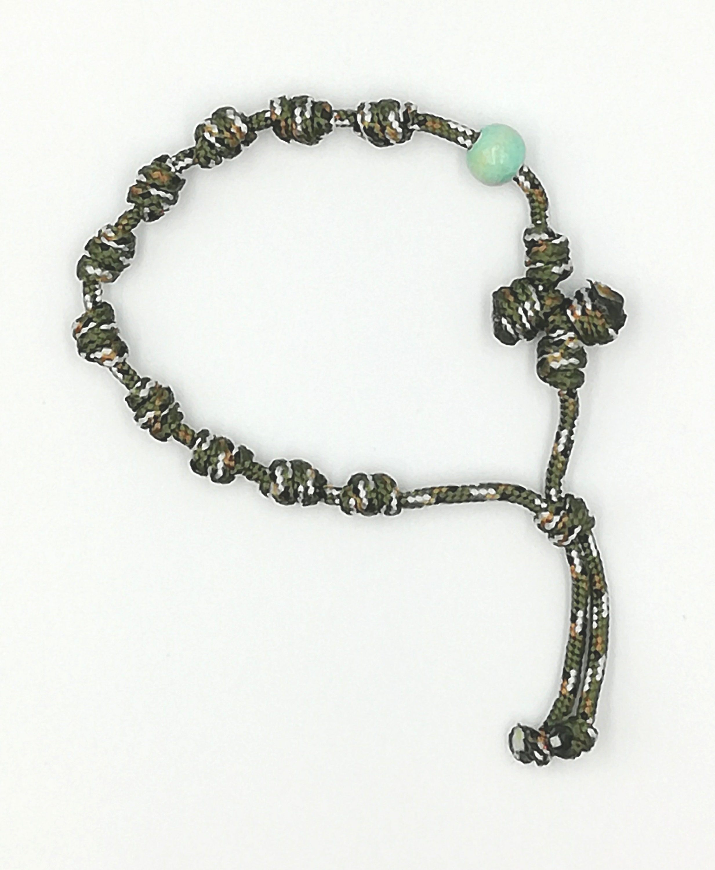 Paracord rosary bracelet One decade bracelet Knot Rosary Etsy