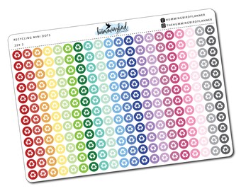 Functional Stickers W0298 || MINI Dollar Sign Icon Planner Stickers Mini Sheet Multicolor Matte Removable Labels