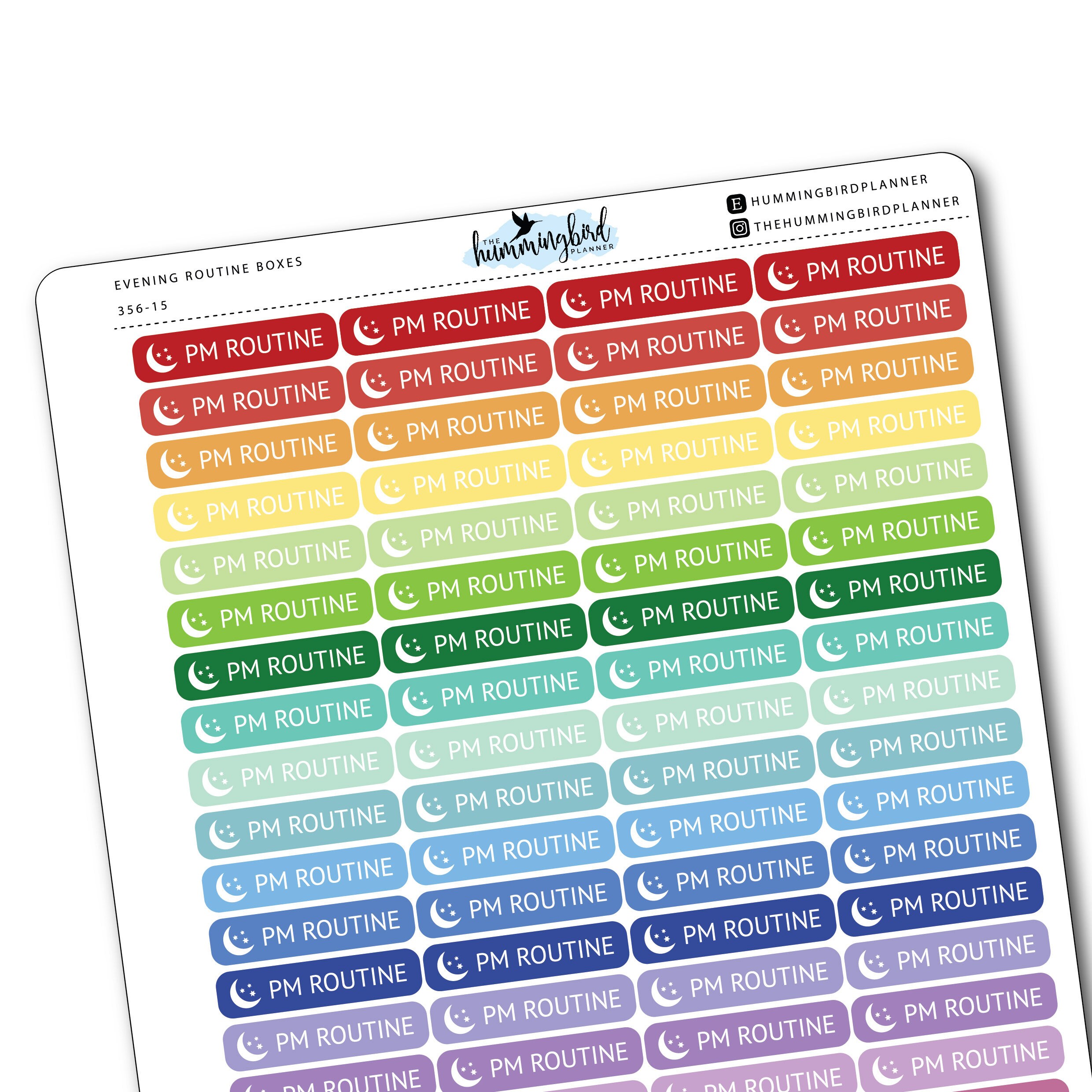 Evening Routine Boxes 356 Planner Stickers for MAMBI and | Etsy