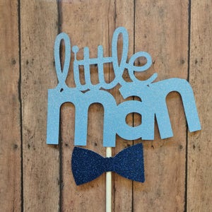 Baby Shower Little Man Cake Topper, Birthday Little Man Cake Topper,Little Man Birthday Cake topper,Little Man 1st Birthday ,1-CT image 2