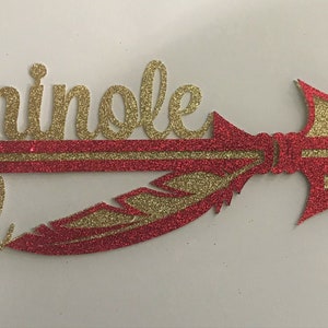 Seminole girl arrow, Seminole girl cake topper, Seminole Graduation, FSU cake topper, Birthday, Florida State University