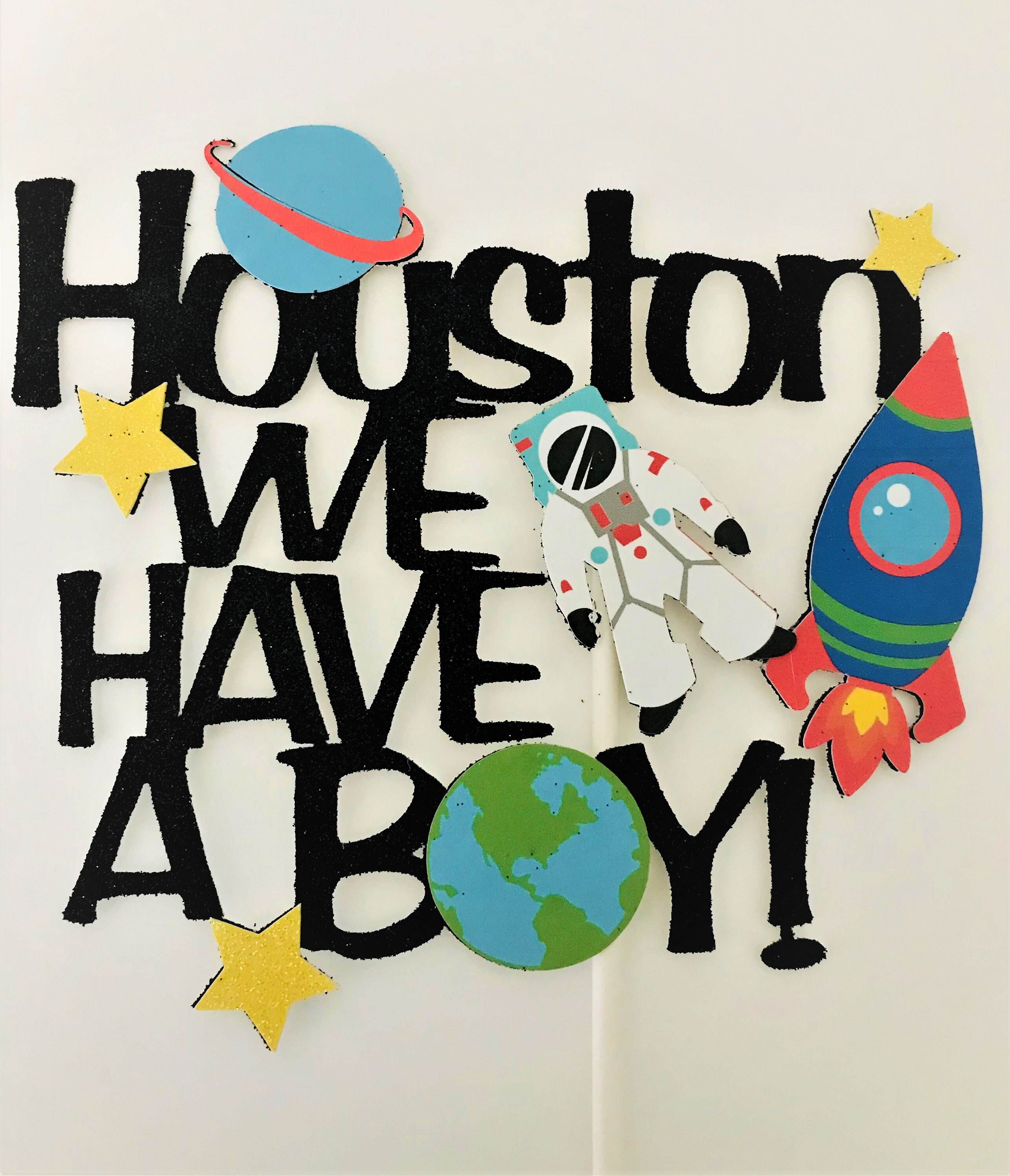 Space Boy Baby Shower Houston We Have a Boy Space Baby Etsy