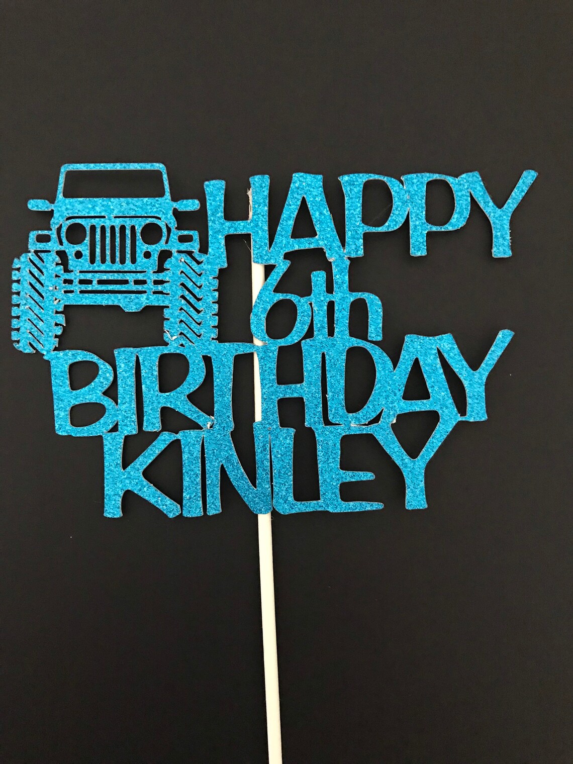 Jeep Cake Topper Happy Birthday Jeep First Birthday Topper Etsy