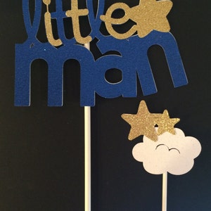 Baby Shower Little Man Cake Topper, Birthday Little Man Cake Topper,Little Man Birthday Cake topper,Little Man 1st Birthday ,1-CT image 5