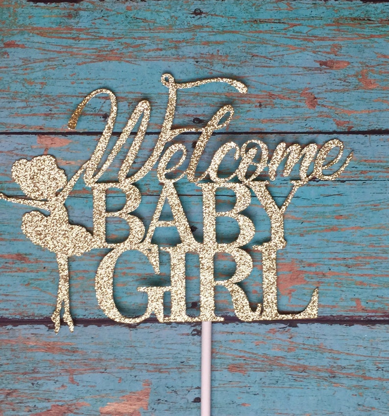 Ballerina Baby Shower Its a Girl Cake Topperbaby Showertutu Etsy