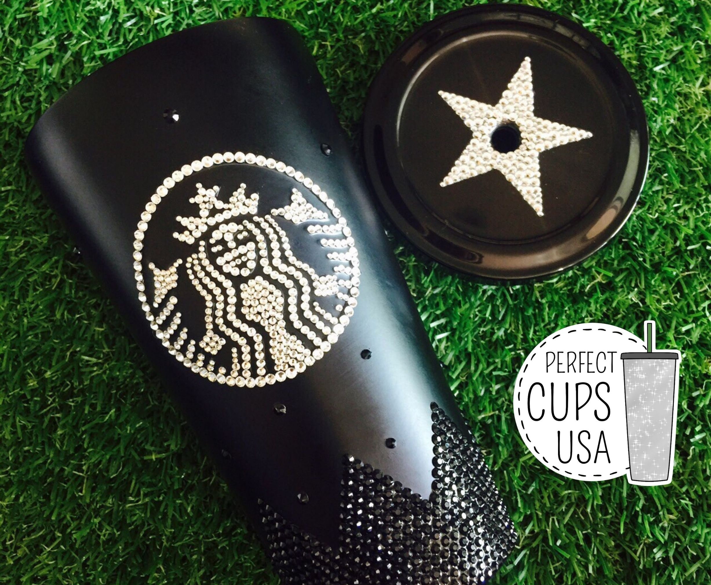 White Star Black Starbucks Cup With Swarovski Stones, Swarovski Starbucks  Tumbler From Stainless Steel, Gifts for Her, Black Bling Cup - Etsy