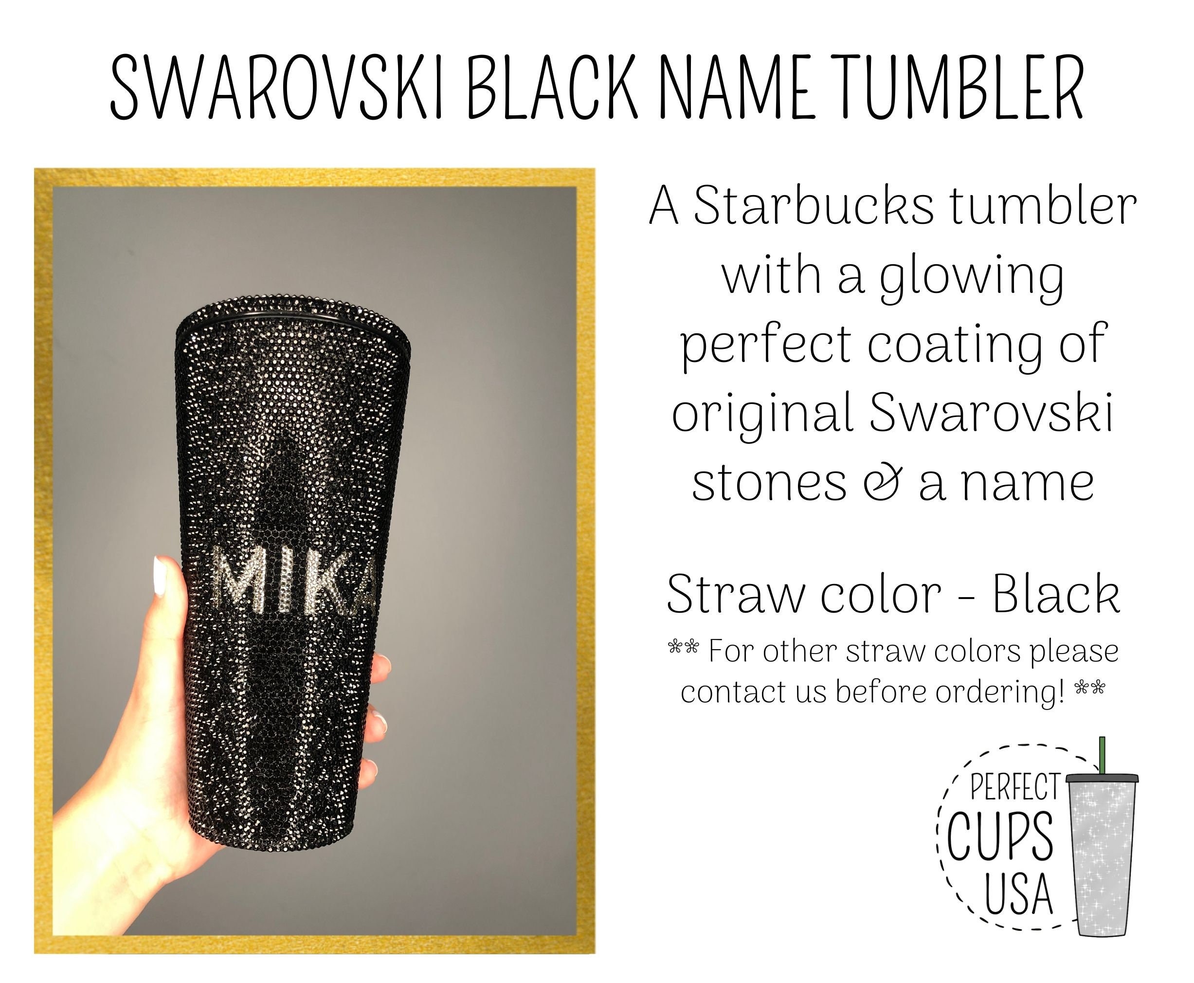 Personalized Black Starbucks Cup With Name, Swarovski Tumbler, Black  Swarovski Cup, Black Starbucks Cup With Name, Custom Name Tumbler - Etsy