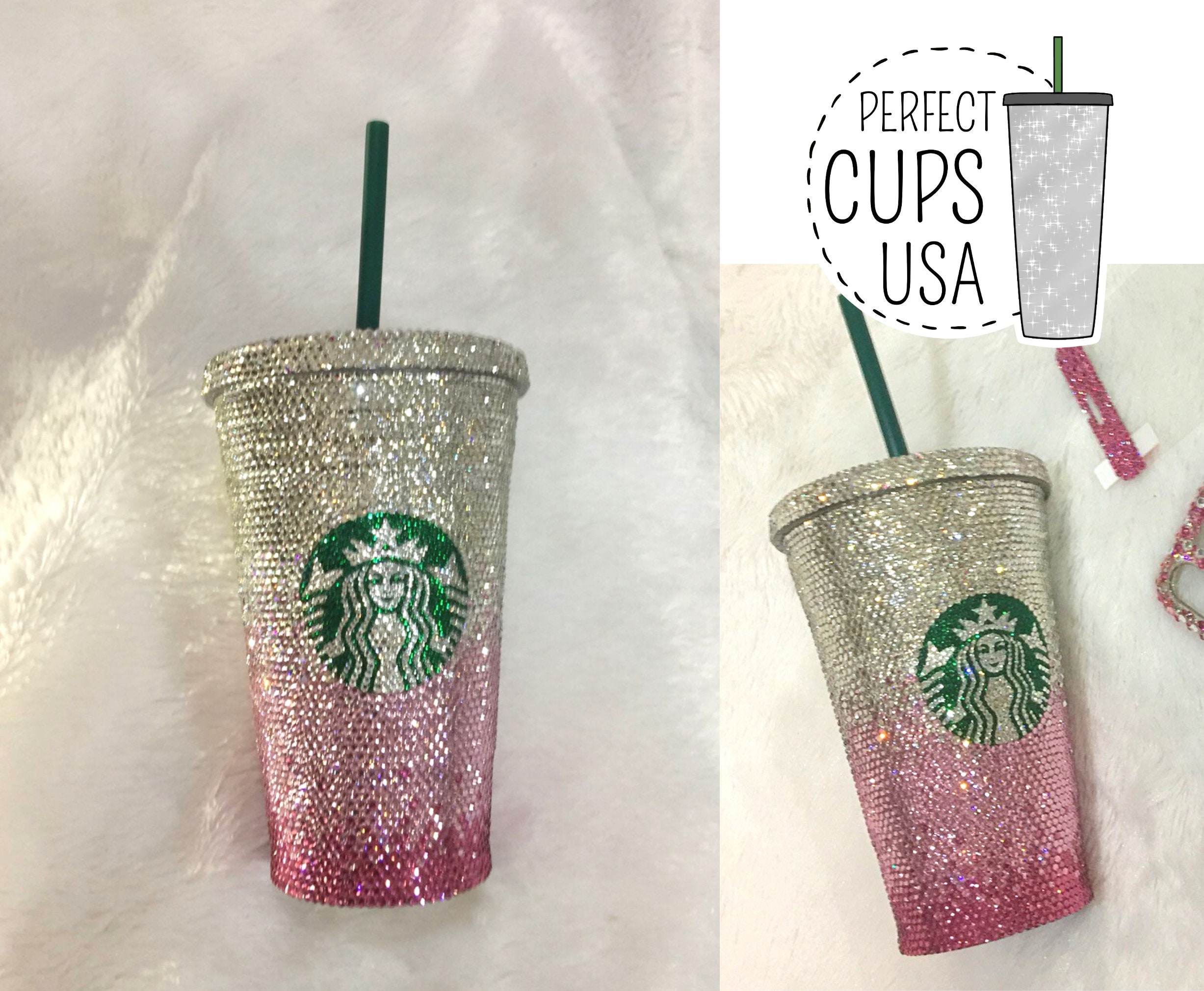 Bedazzled BLING STARBUCKS Coffee Cup / Mug / Tumbler Trisha Paytas Spa