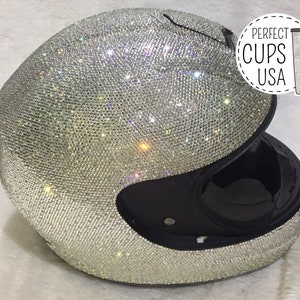 BLING HELMET with genuine Swarovski crystals, Swarovski helmets, Full face helmet rhinestones, Scout size helmet, Luxurious Gifts