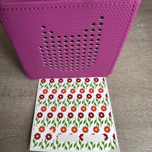Rows of Flowers  - Toniebox Top Protective Vinyl Cover