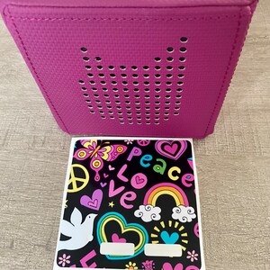 Peace & Love  - Toniebox Top Protective Vinyl Cover