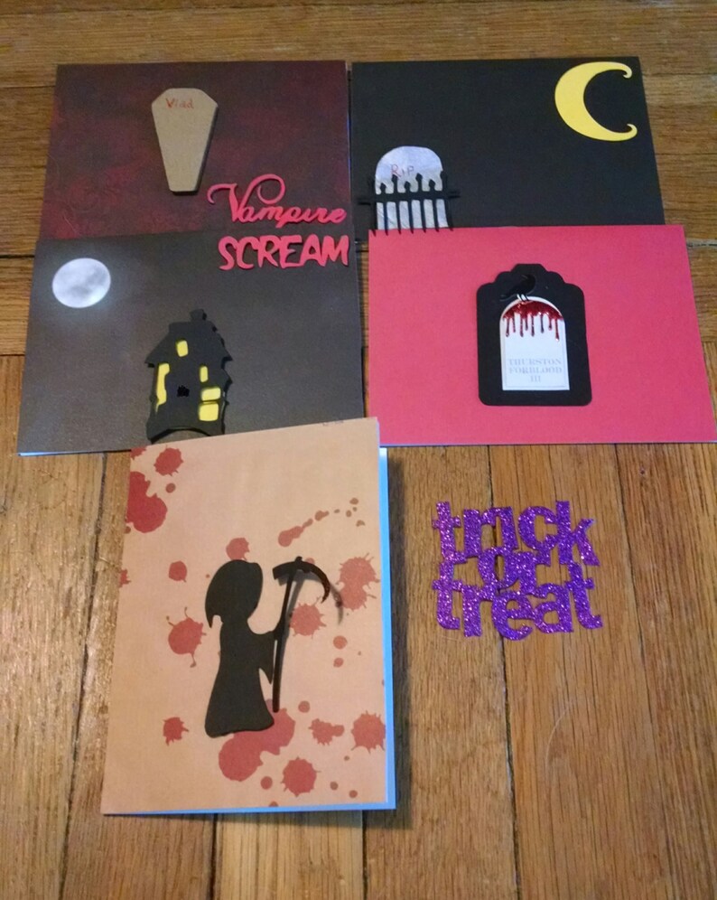 Halloween Cards  Handmade Bundle of Cards image 0