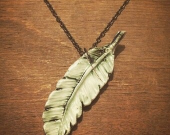 Porcelain Feather Necklace