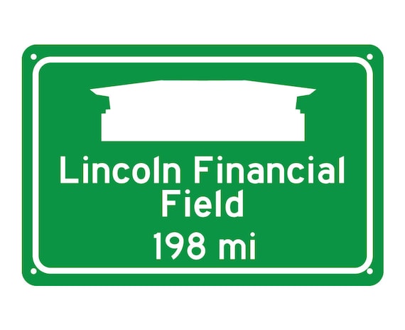 Philadelphia Lincoln Financial Field Miles To Stadium Etsy
