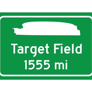 Minnesota Twins - Target Field - Miles to Stadium Highway Road Sign - Customize the Distance