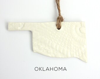 Oklahoma State Ornament, Oklahoma Ornament, State Ornament, 50 states, United States, State pride, custom ornament