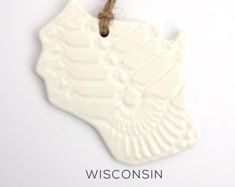 Wisconsin State Ornament, Wisconsin Ornament, State Ornament, 50 states, United States, State pride, custom ornament