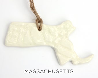 Massachusetts State Ornament, Massachusetts Ornament, Mass State Ornament, 50 states, United States, State pride, custom ornament