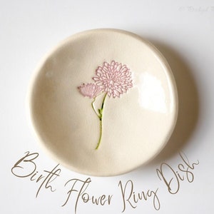 Birth Flower Ring Dish