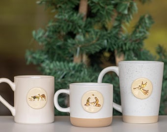 Ceramic Nativity Mug Set