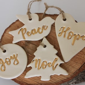 Blattgold Weihnachtsornamente