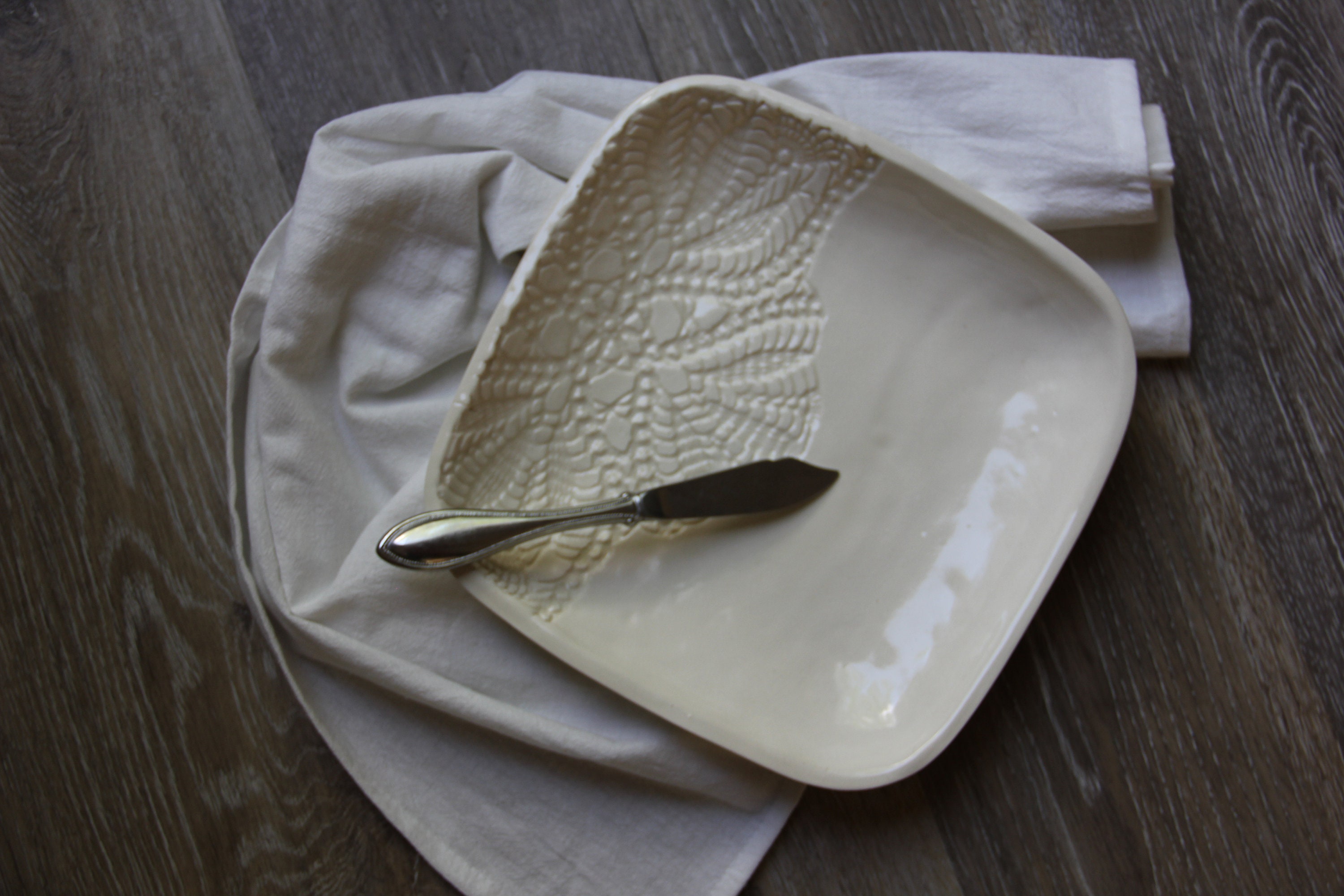 Square Ceramic Dish ceramic platter handmade pottery Etsy