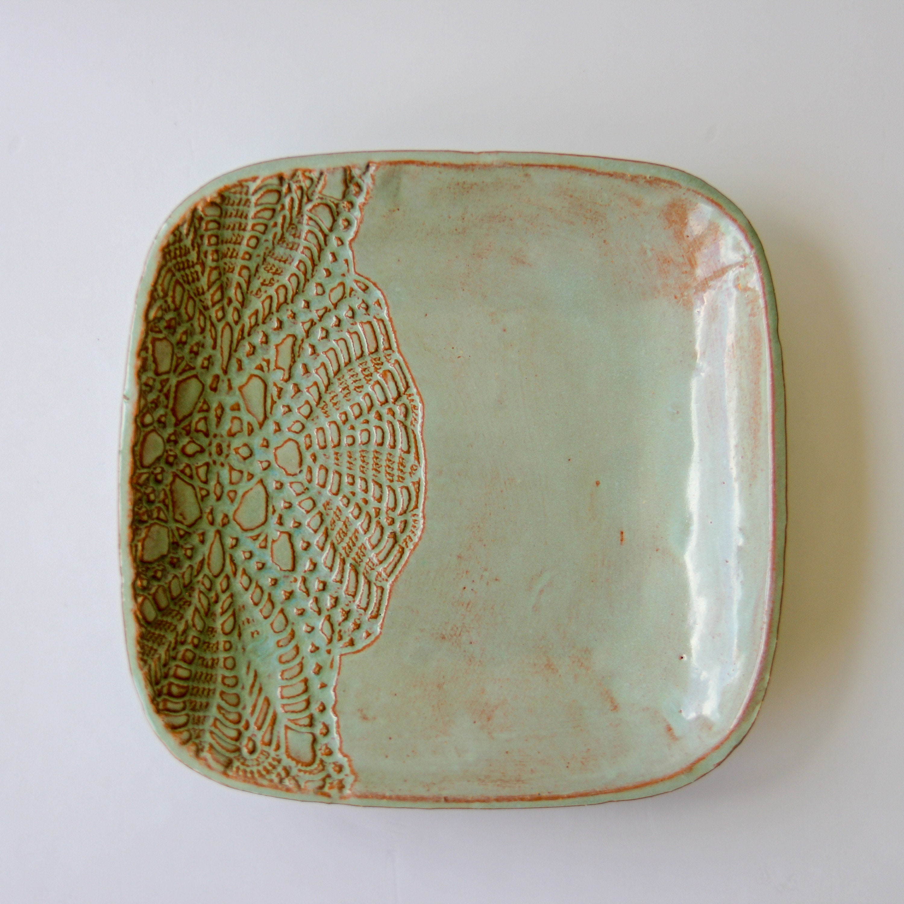 Square Ceramic Dish ceramic platter handmade pottery Etsy